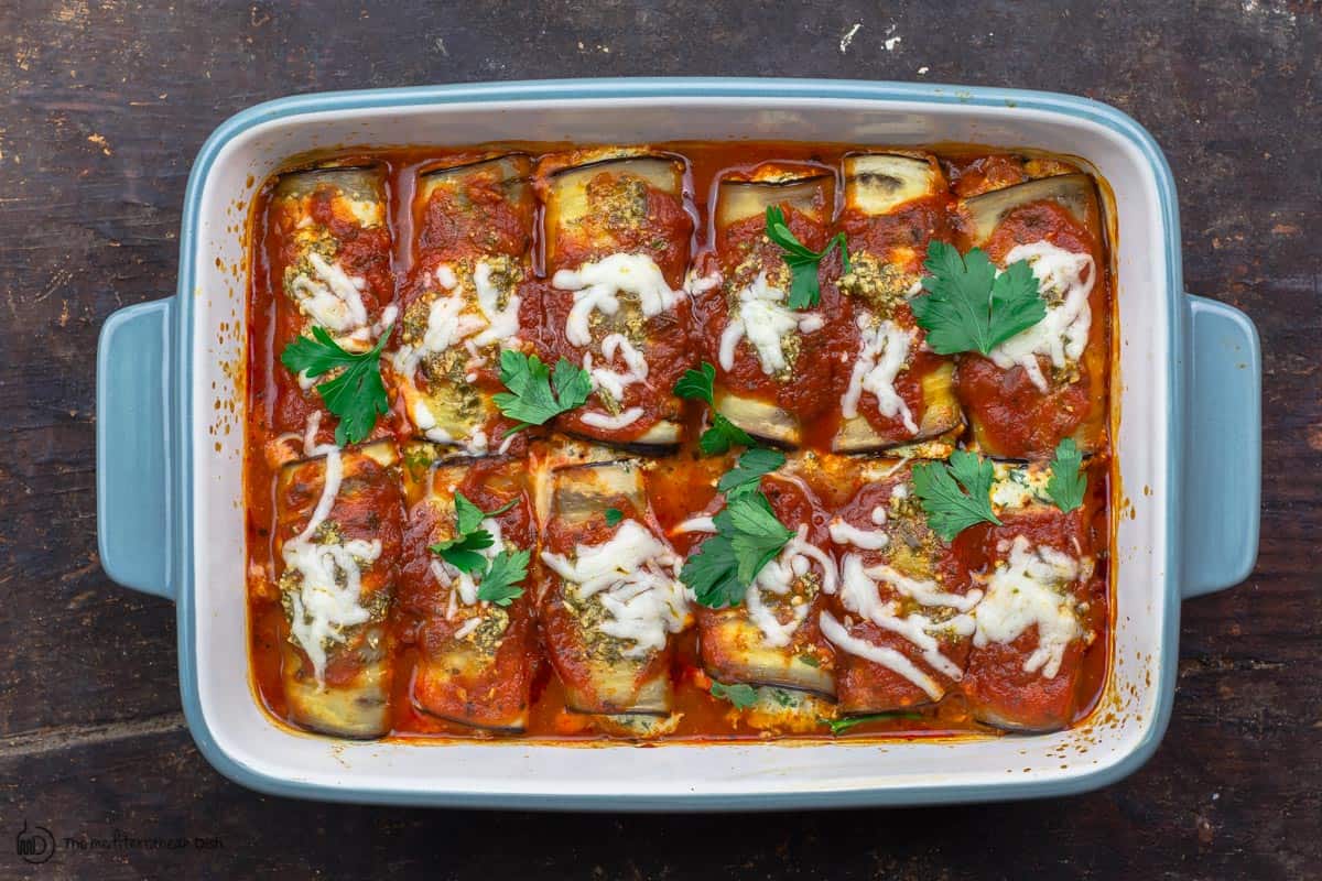 Easy Eggplant Rollatini Recipe The Mediterranean Dish