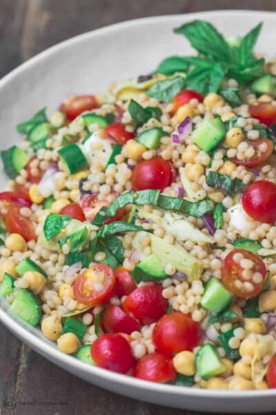 BEST Mediterranan Couscous Salad Recipe | The Mediterranean Dish