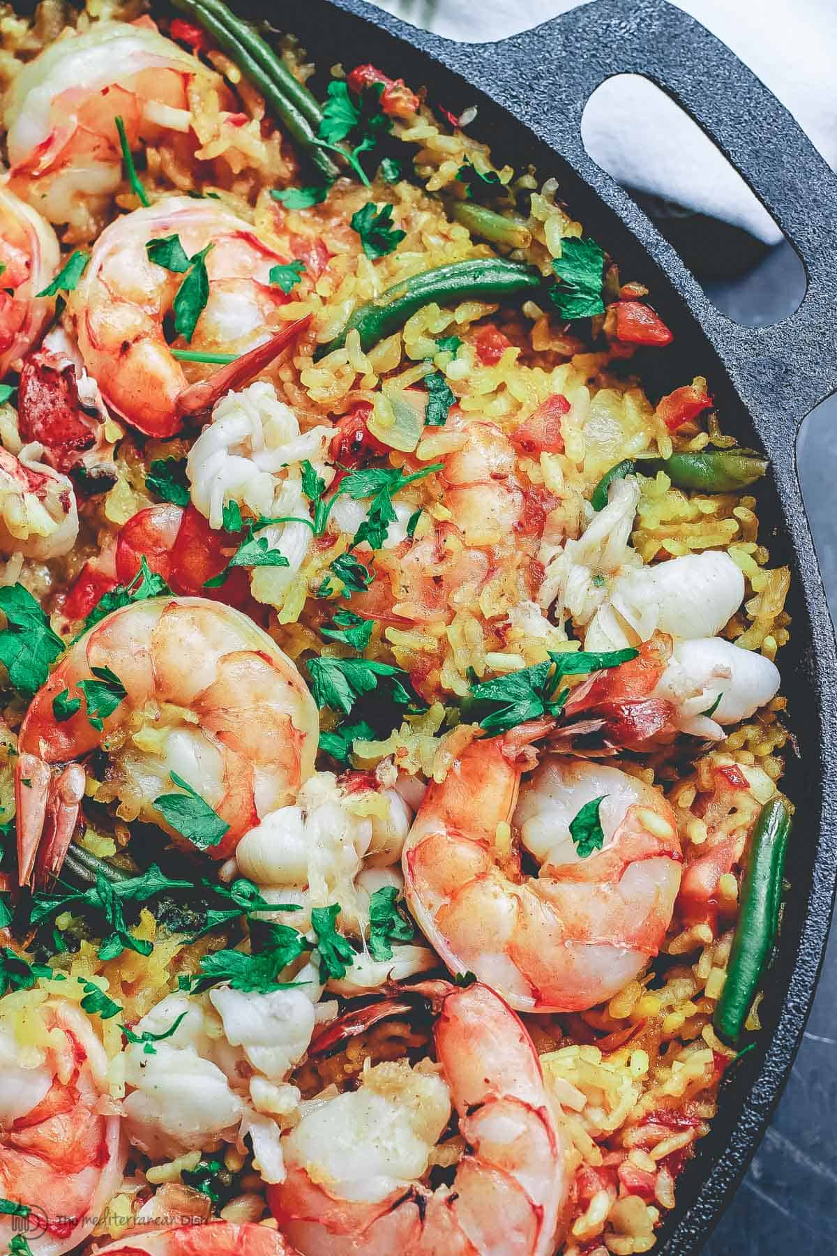 Easy Seafood Paella Recipe | The Mediterranean Dish