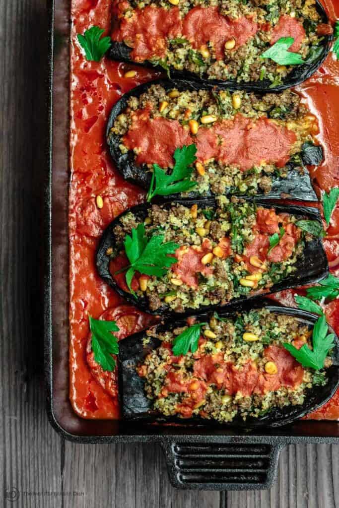 Stuffed Eggplant With Ground Beef The Mediterranean Dish 8432