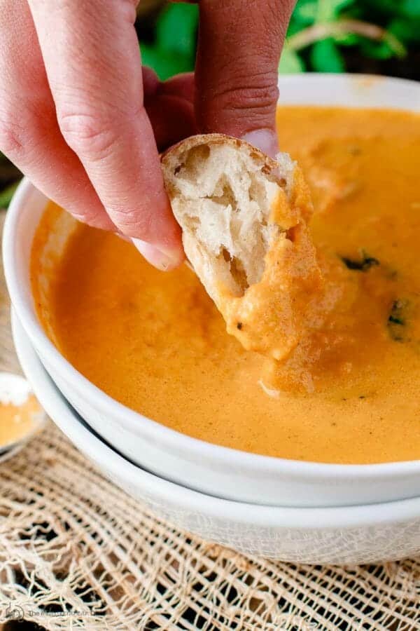 Creamy Roasted Carrot Ginger Soup Recipe The Mediterranean Dish 6288