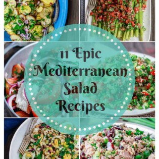 11 Epic Mediterranean Salad Recipes | The Mediterranean Dish. Easy salad recipes loaded with Mediterranean flavors and great ingredients. Perfect for any night of the week, summer picnics and more. Tabouli, fattoush, potato salad, chikpea salad, and more! from themediterraneandish.com #salad #chickpeasalad #tabouli #mediterraneansalad #greeksalad #balela #tunasalad #ptoatsalad