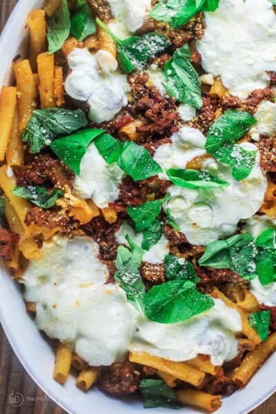 Easy Baked Ziti Recipe with Italian Sausage and Fresh Mozzarella |The ...