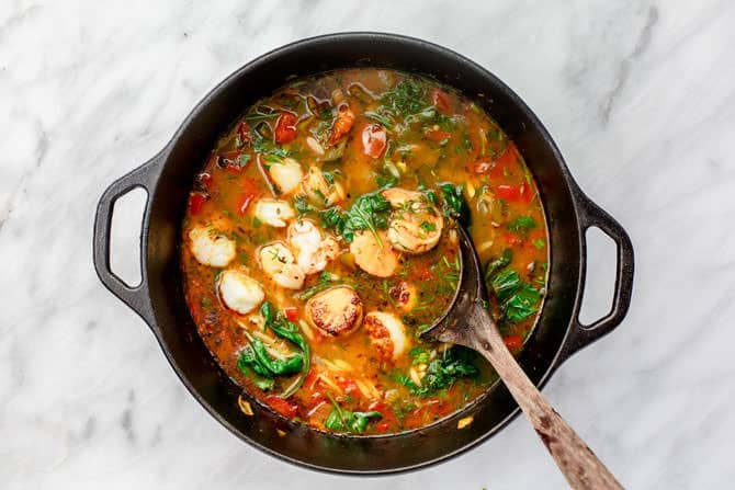 Orzo Soup with Shrimp Mediterranean Style The