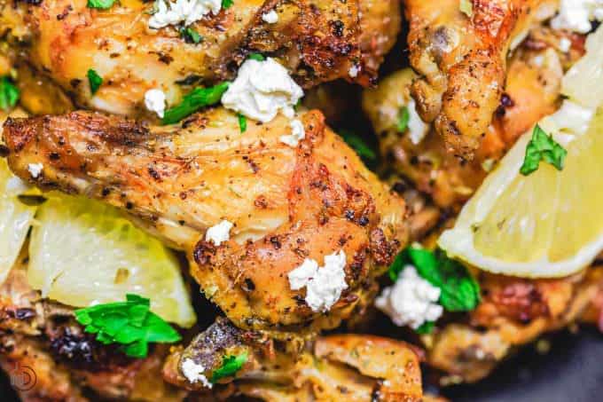 Greek Baked Chicken Wings Recipe with Tzatziki Sauce | The ...