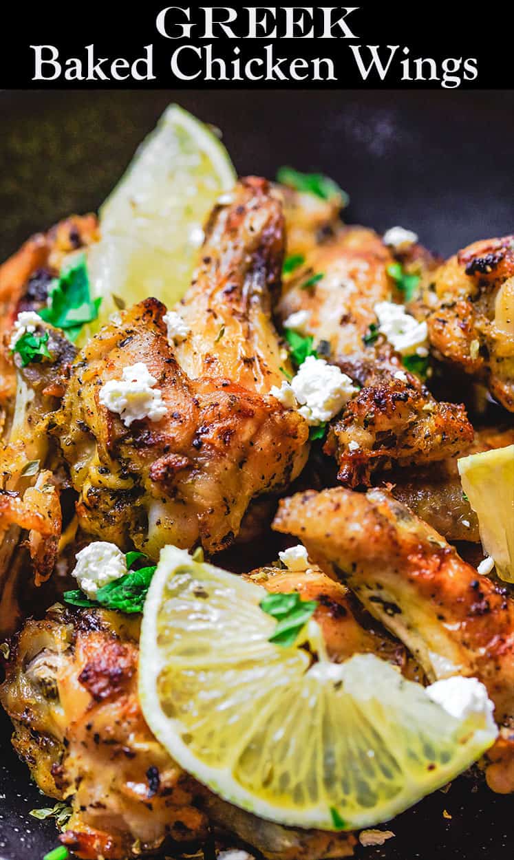 Greek Baked Chicken Wings Recipe with Tzatziki Sauce | The ...