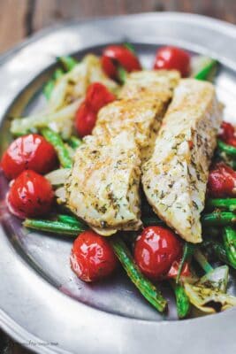Best One-Pan Baked Halibut Recipe (20 Mins!) | The Mediterranean Dish