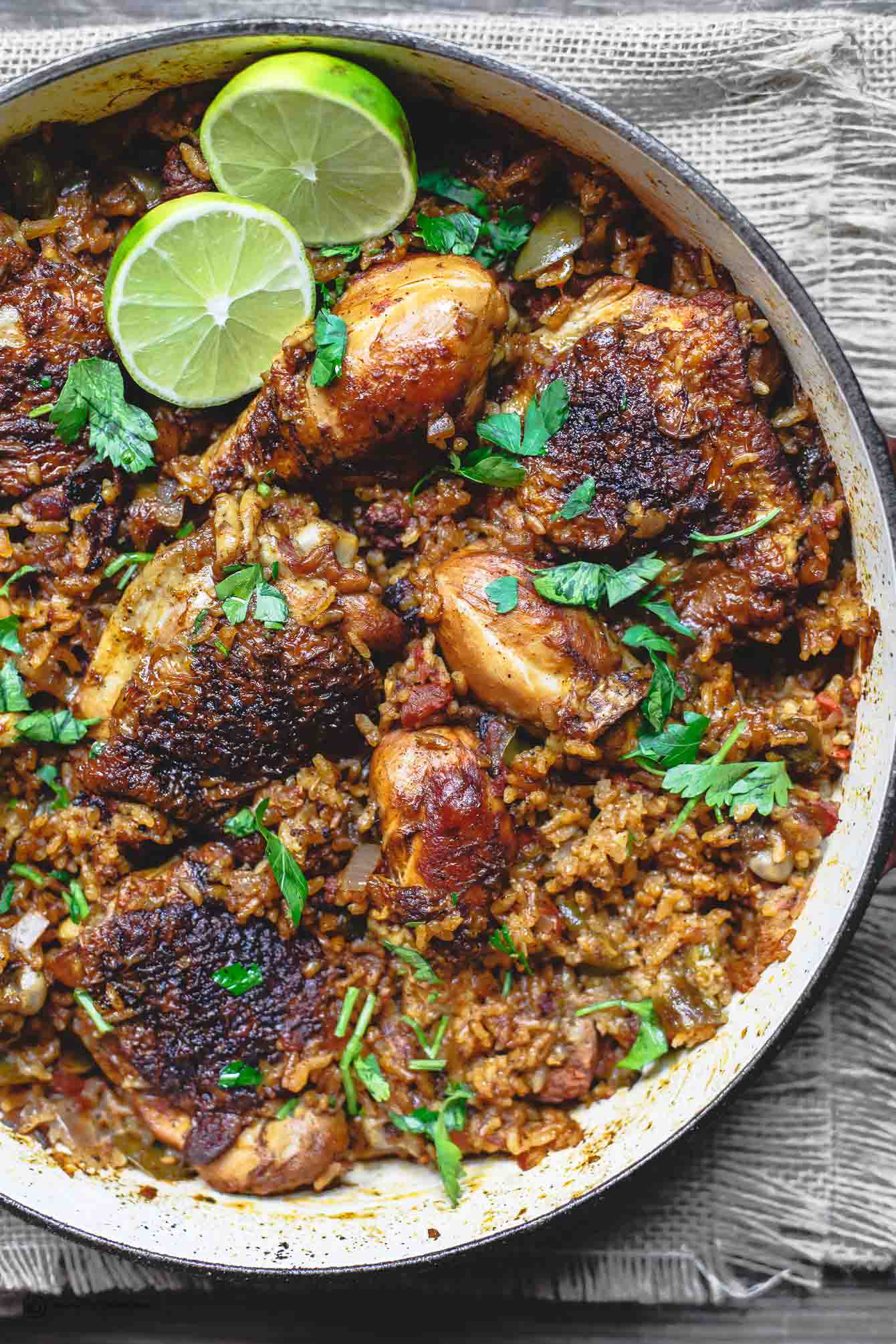 One Pan Spanish Chicken And Rice Recipe Arroz Con Pollo The Mediterranean Dish
