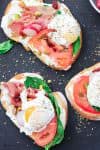 Breakfast Open Faced Sandwich, Italian Style | The Mediterranean Dish