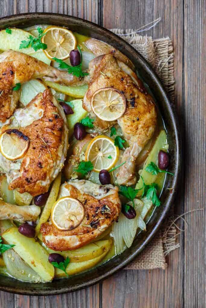 Greek Chicken and Potato Dinner | The Mediterranean Dish