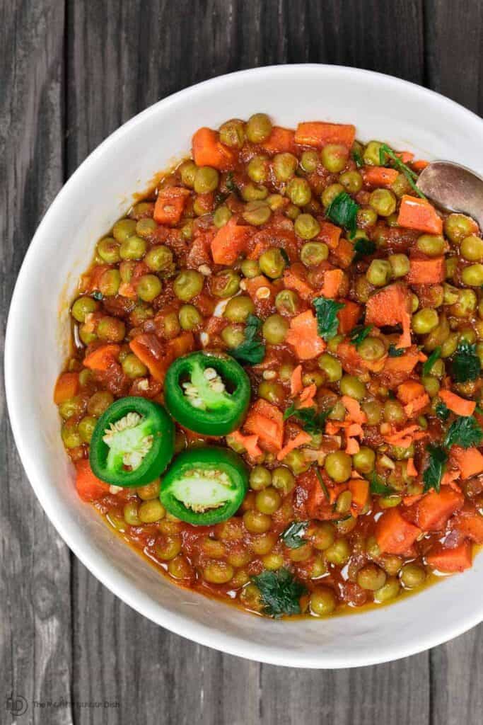 Egyptian Vegan Stew with Peas and Carrots | The Mediterranean Dish