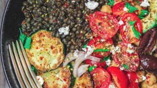 Mediterranean Lentil Grain Bowls - This Savory Vegan