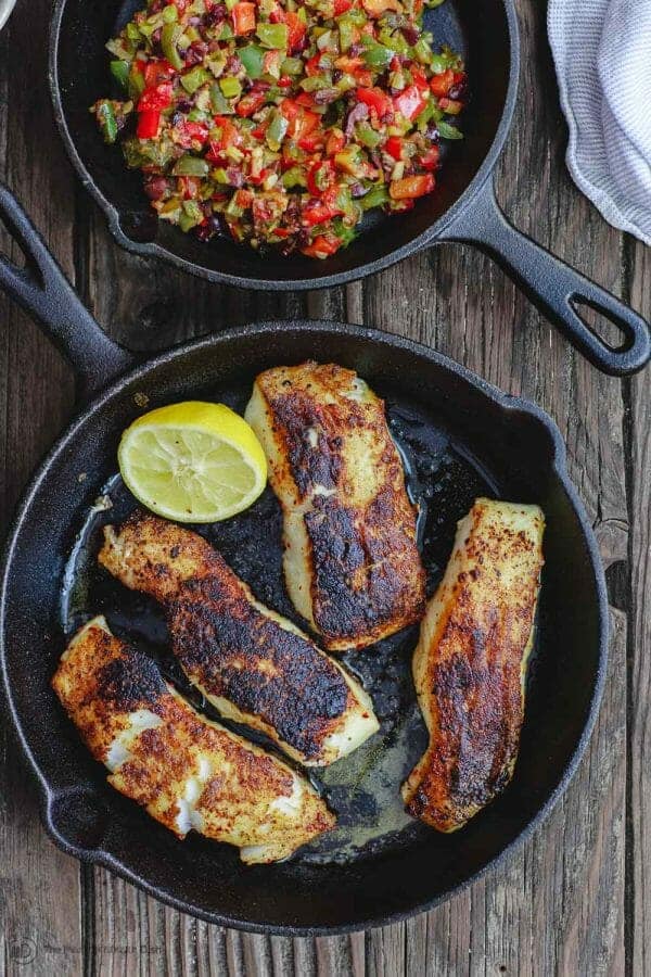 15Minute Mediterranean Sea Bass Recipe The Mediterranean Dish