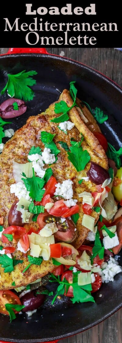 Loaded Mediterranean Omelette Recipe | The Mediterranean Dish