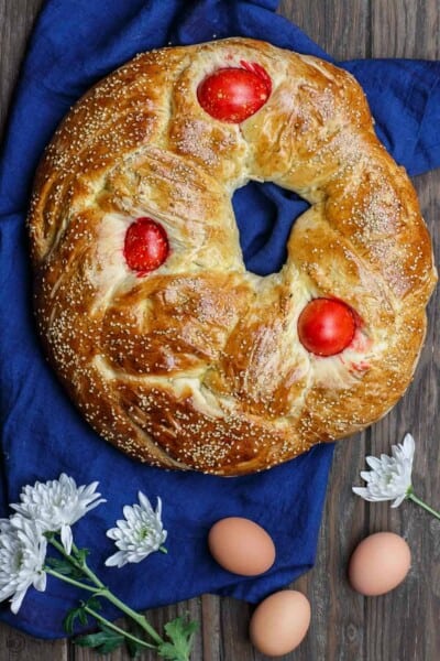 Easy Greek Easter Bread Recipe (video) 