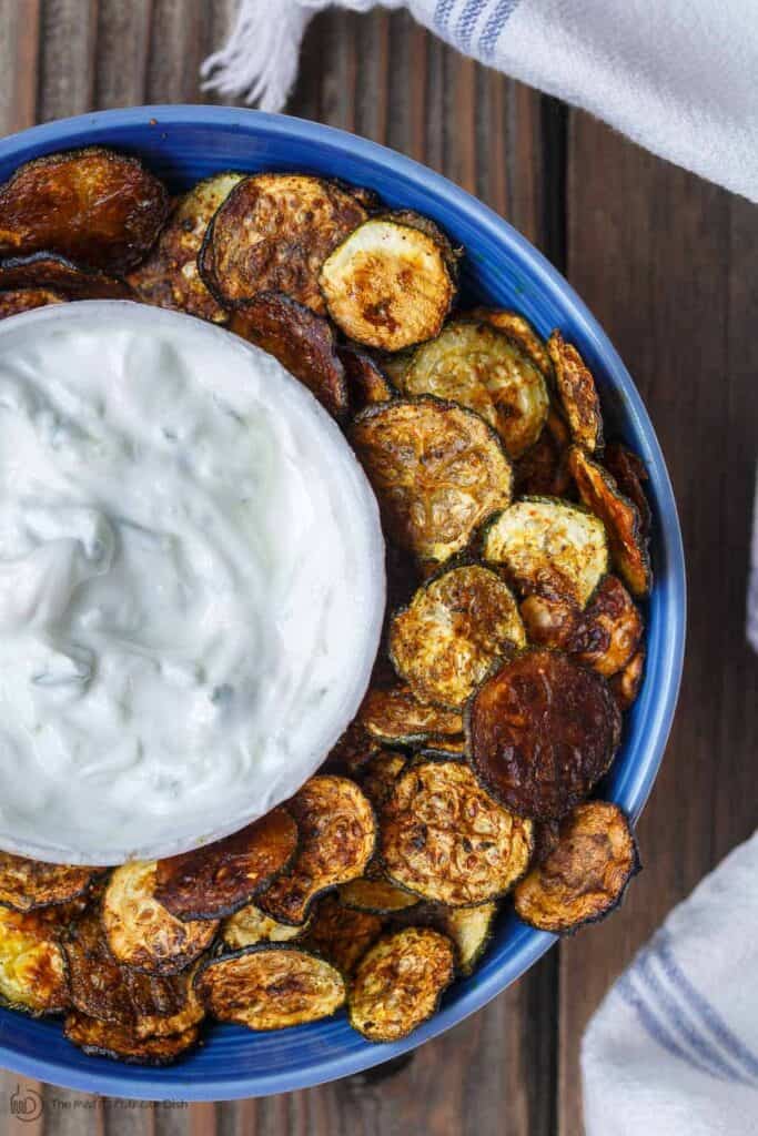 Crispy Baked Zucchini Chips Recipe | The Mediterranean Dish