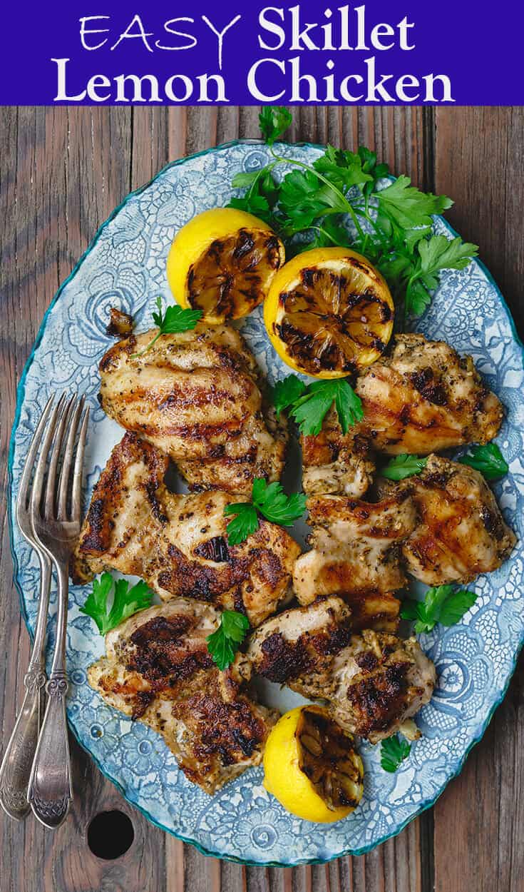 Easy Skillet Lemon Chicken Recipe The Mediterranean Dish