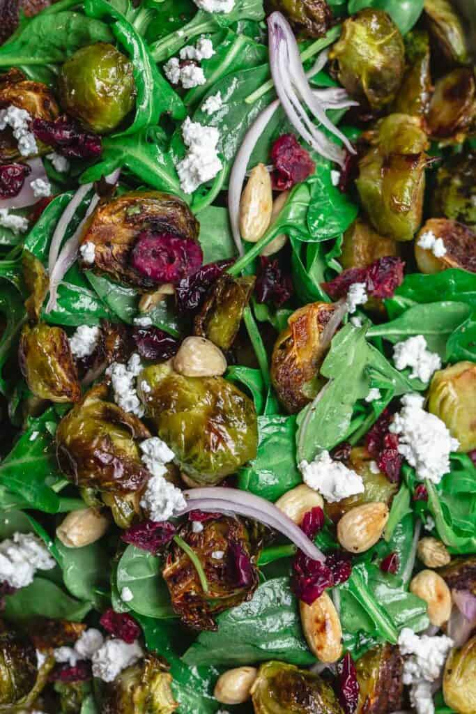 Mediterranean-Style Roasted Brussels Sprouts Salad | The Mediterranean Dish