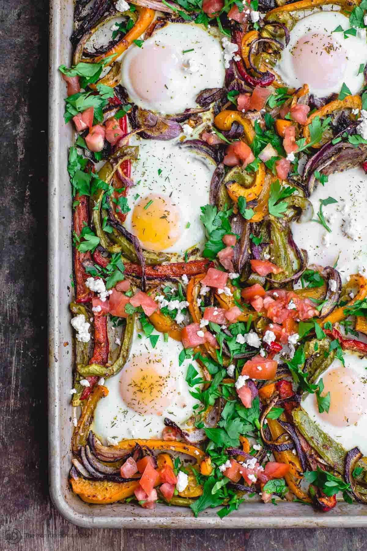 Baked Eggs And Vegetables Sheet Pan 5 