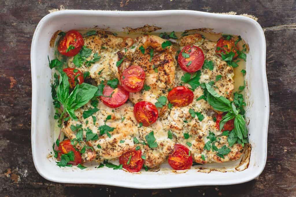 Juiciest Baked Chicken Breast, ItalianStyle The Mediterranean Dish