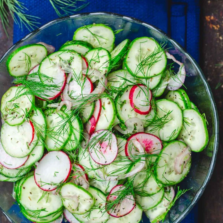 Healthy Cucumber Salad, Mediterranean Style | The Mediterranean Dish