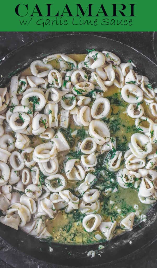 Easy Calamari Recipe with Garlic Lime Sauce | The Mediterranean Dish