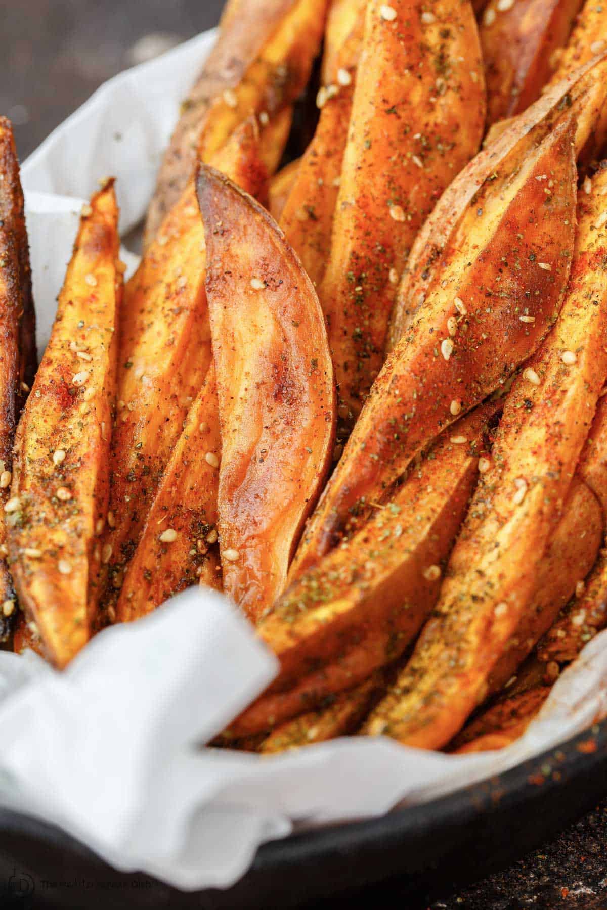 Oven Baked Sweet Potato Fries - A Pinch of Healthy