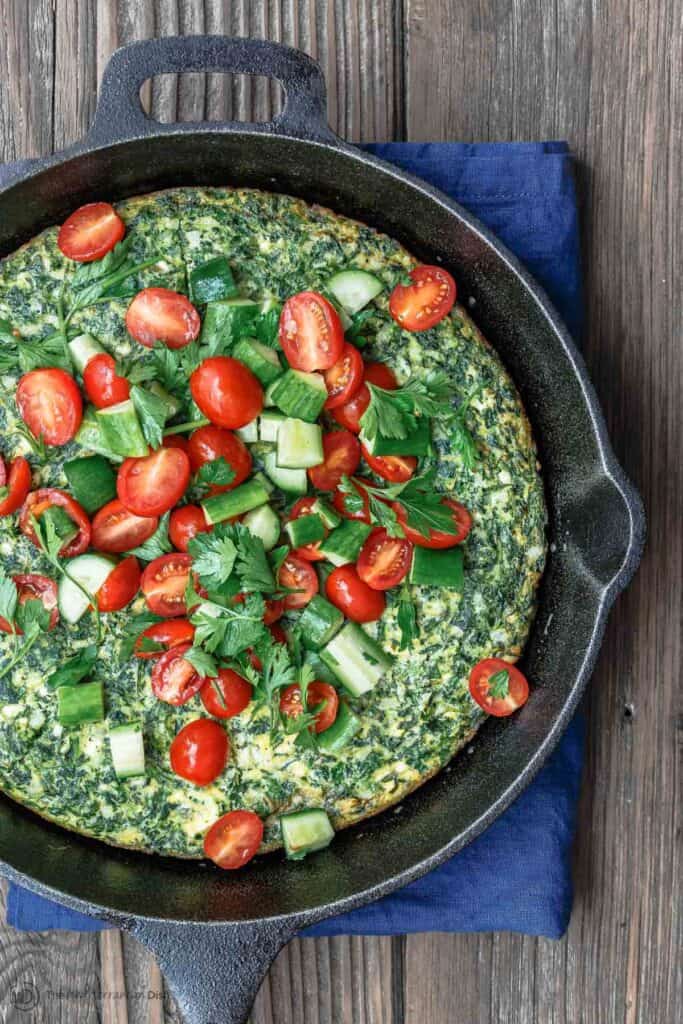 Feta Spinach Frittata | The Mediterranean Dish