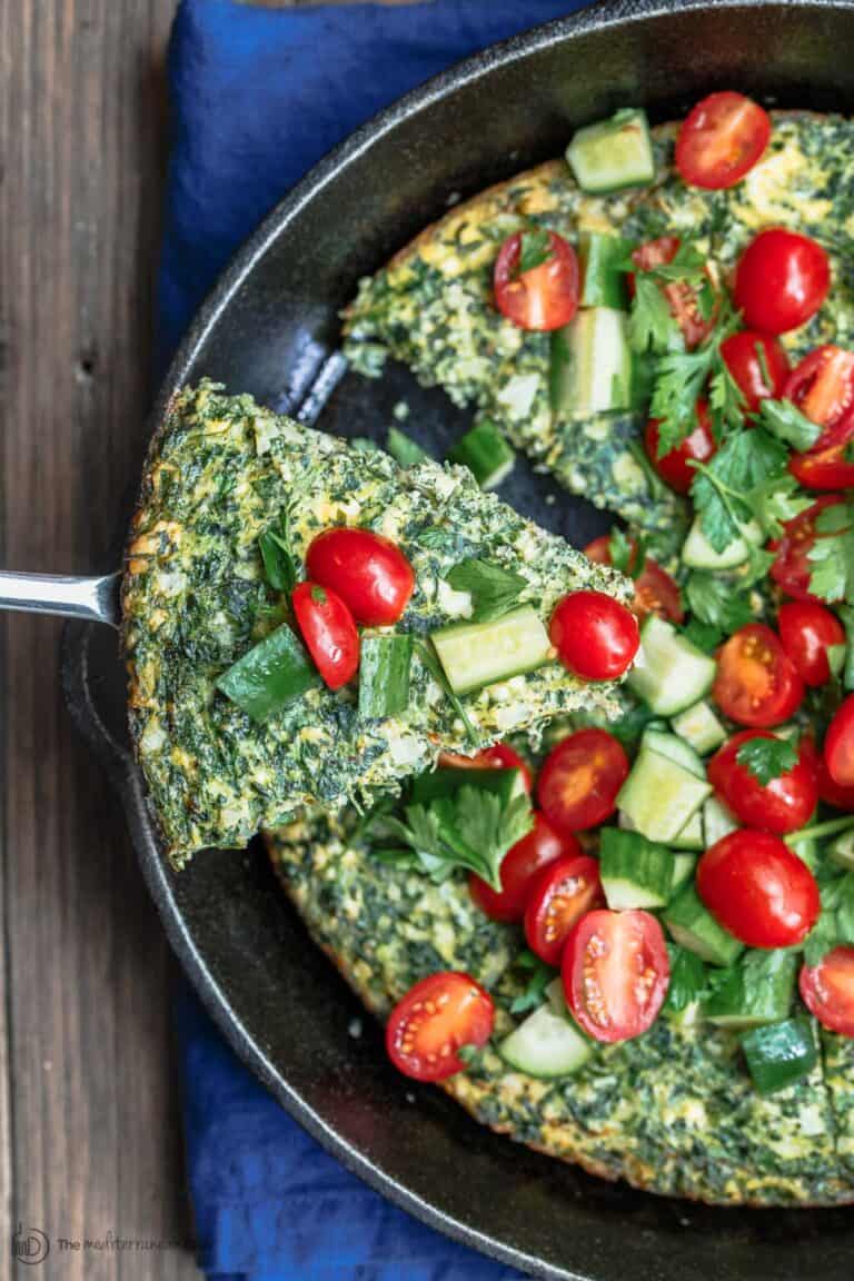 Feta Spinach Frittata The Mediterranean Dish