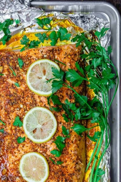 BEST Baked Lemon Garlic Salmon | The Mediterranean Dish