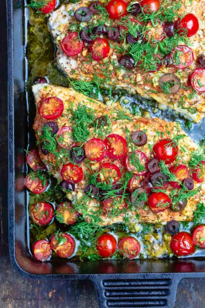 Mediterranean-Style Baked Grouper with Tomatoes and Olives - The ...