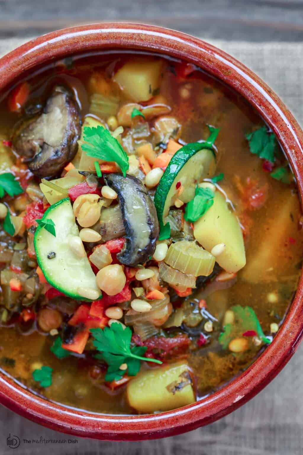 MediterraneanStyle Homemade Vegetable Soup The Mediterranean Dish