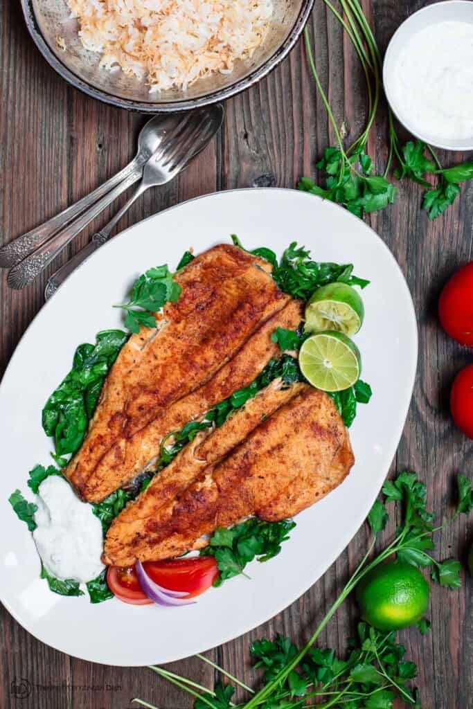 Easy Pan Seared Trout Recipe | The Mediterranean Dish