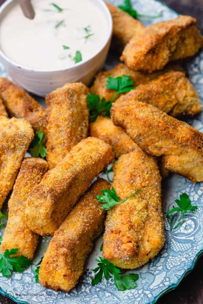 Crispy Homemade Fish Sticks - The Mediterranean Dish