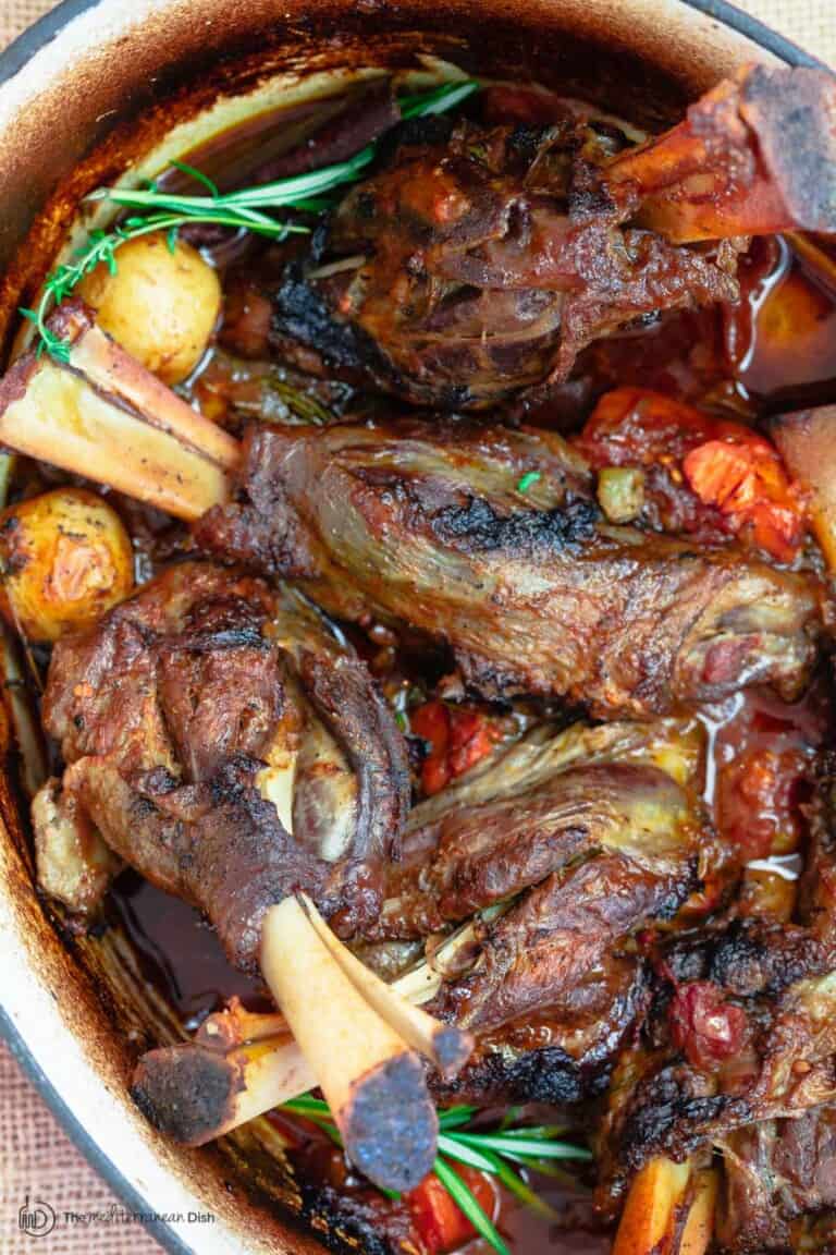 Super Tender Braised Lamb Shanks (Slow Cooker Option)