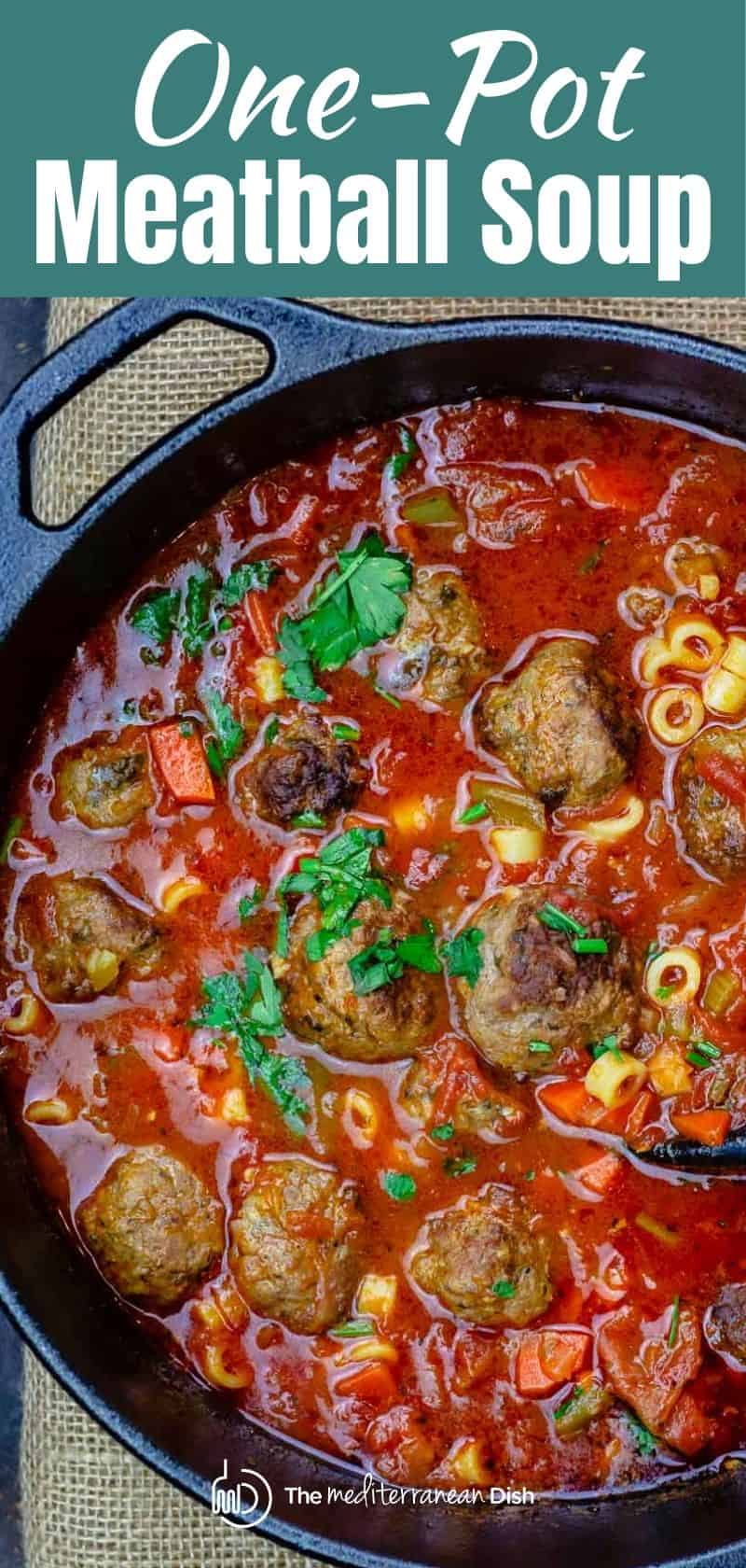 Easy Meatball Soup - The Mediterranean Dish