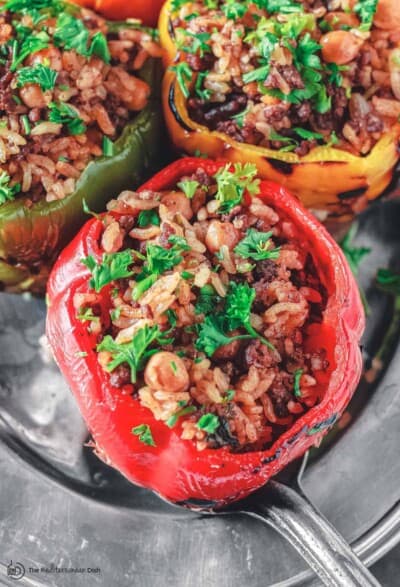 Greek Stuffed Peppers (Dairy and Gluten Free) | The Mediterranean Dish