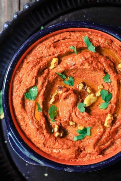 Muhammara Recipe (roasted Red Pepper Dip) - The Mediterranean Dish