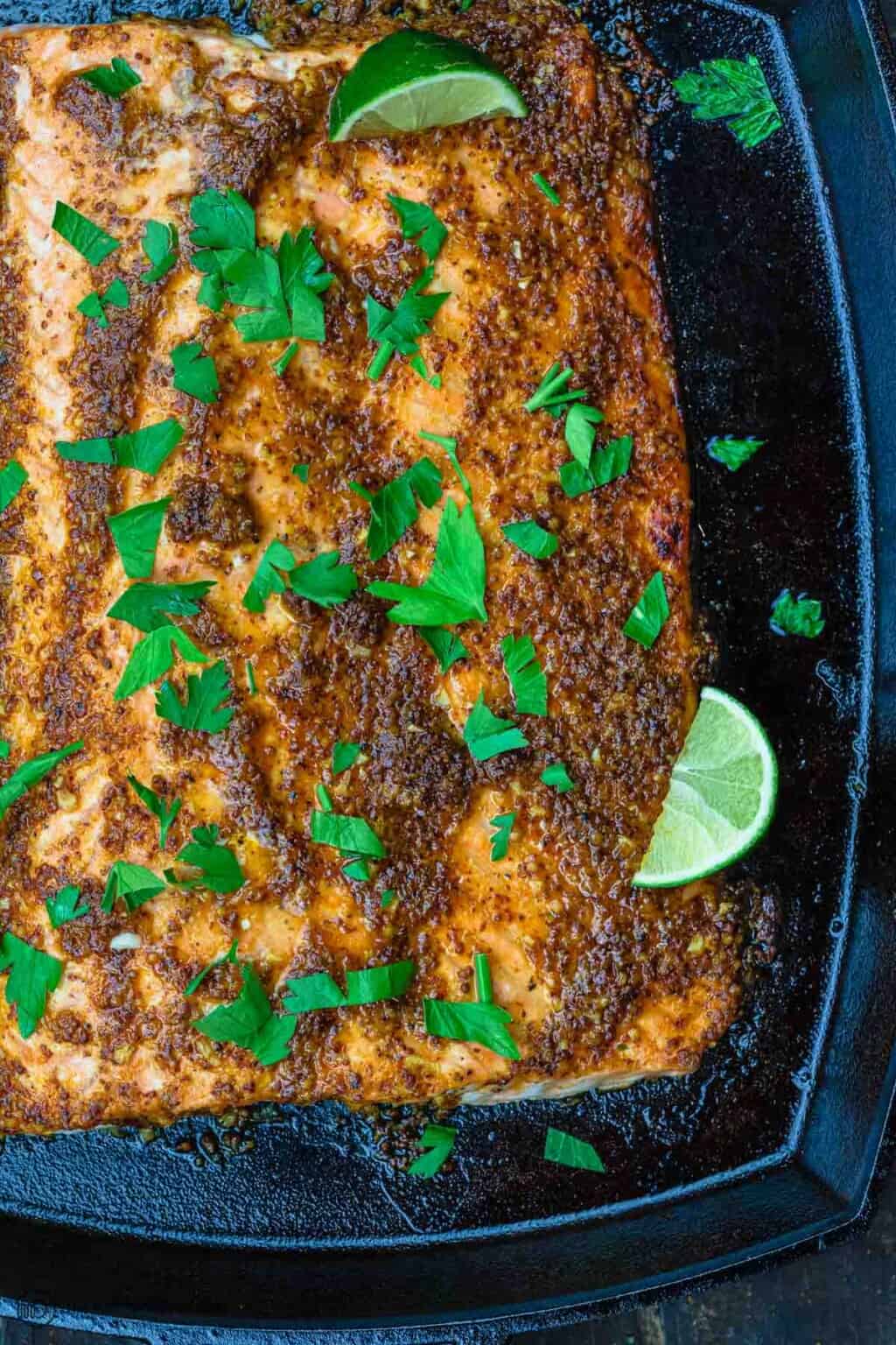 Honey Mustard Salmon (Baked or Grilled) | The Mediterranean Dish