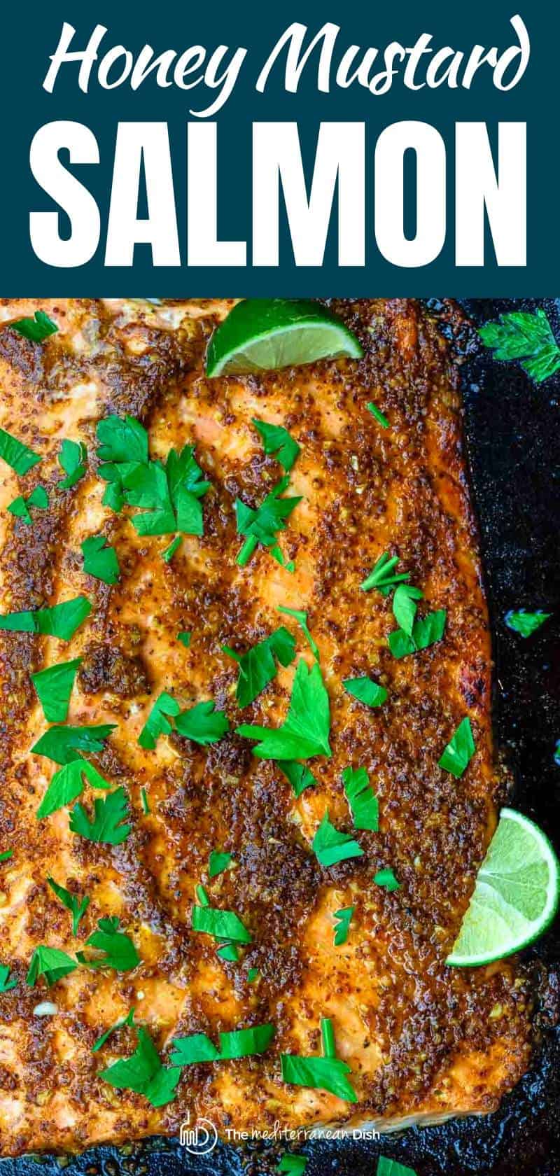 Honey Mustard Salmon (Baked or Grilled) | The Mediterranean Dish