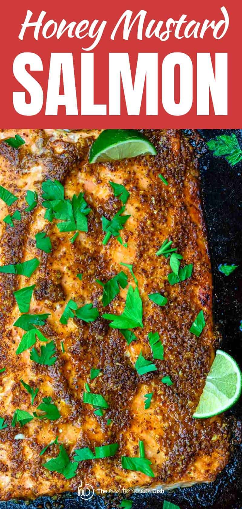 Honey Mustard Salmon (Baked or Grilled) | The Mediterranean Dish