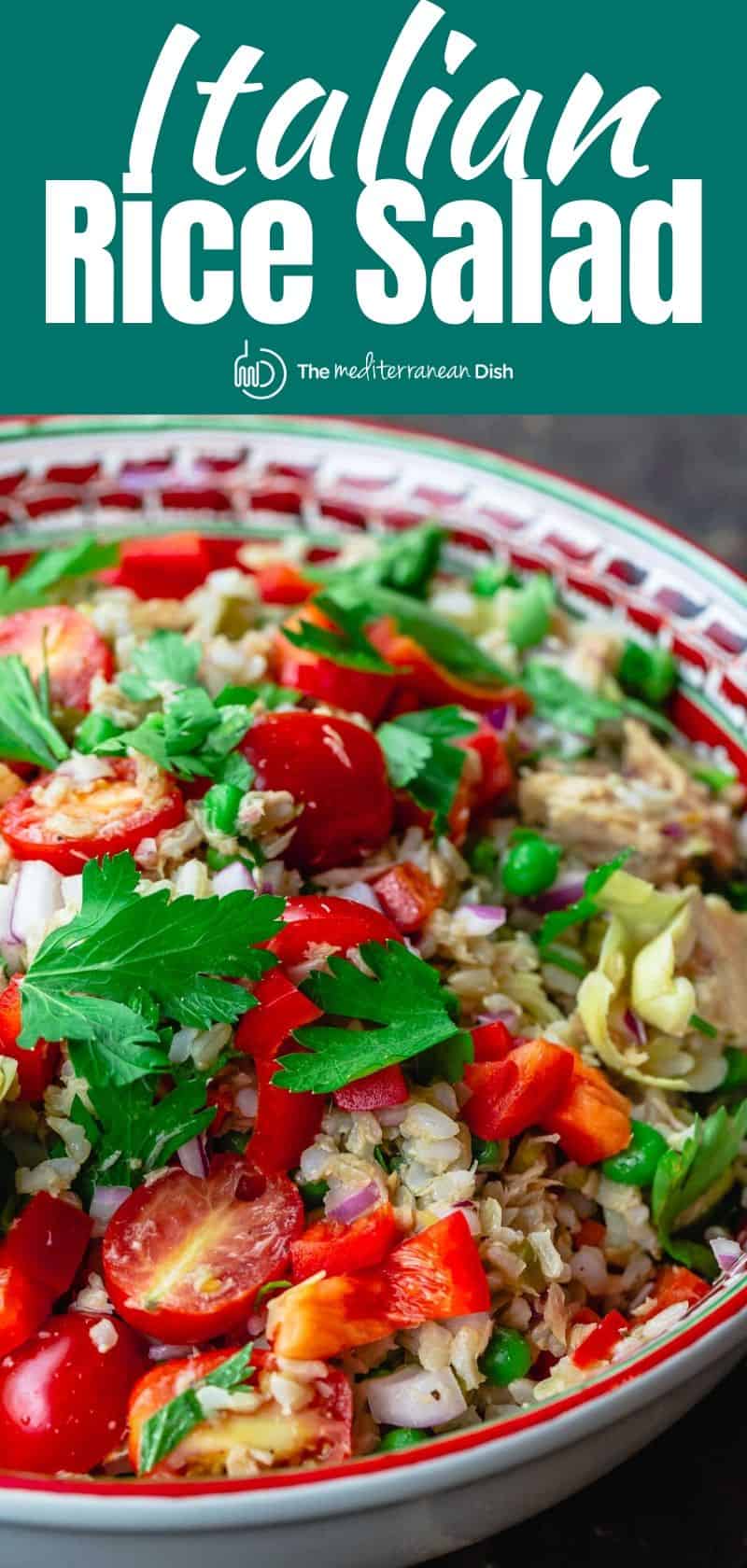 Healthy Brown Rice Salad, Italian-Style | The Mediterranean Dish