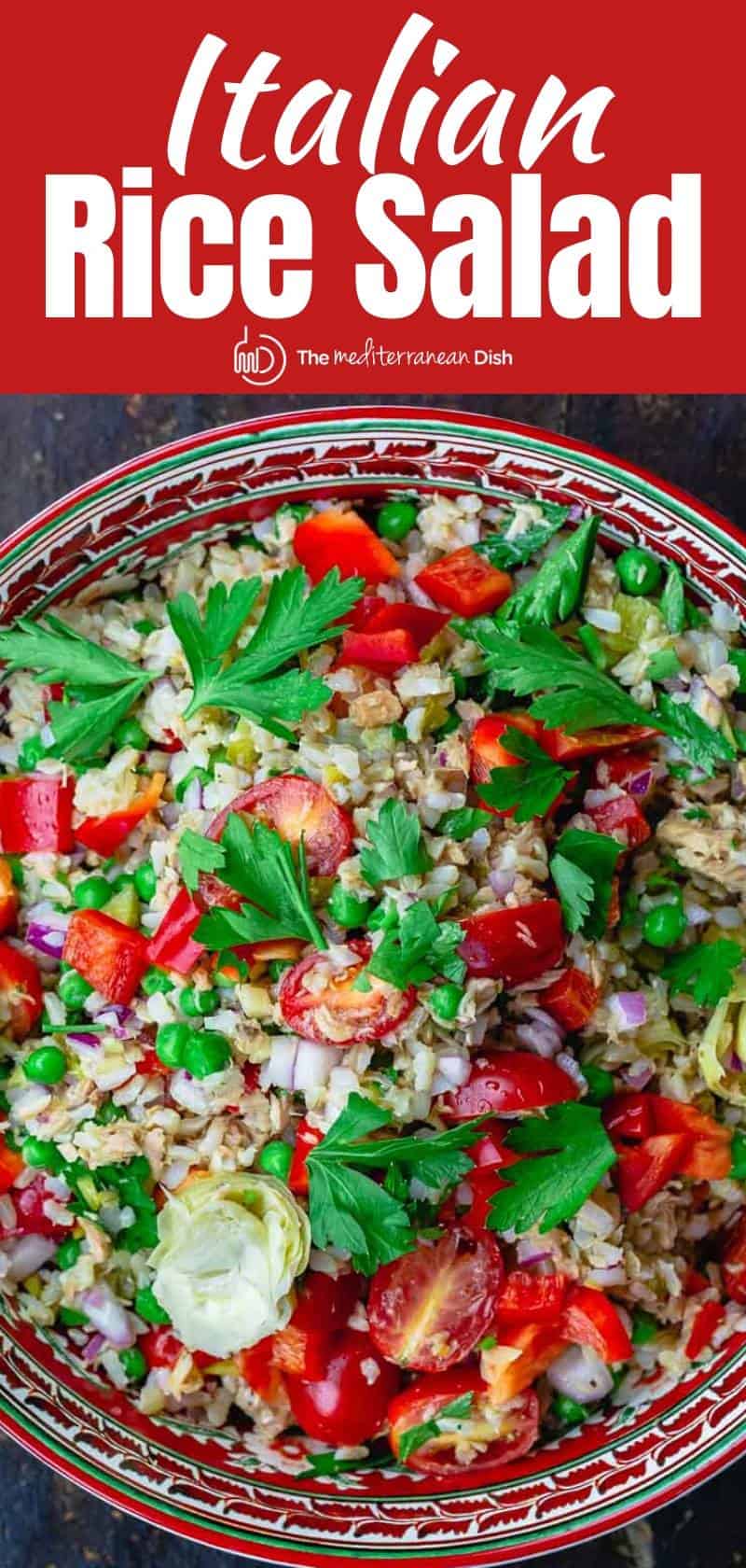 Healthy Brown Rice Salad, Italian-Style | The Mediterranean Dish