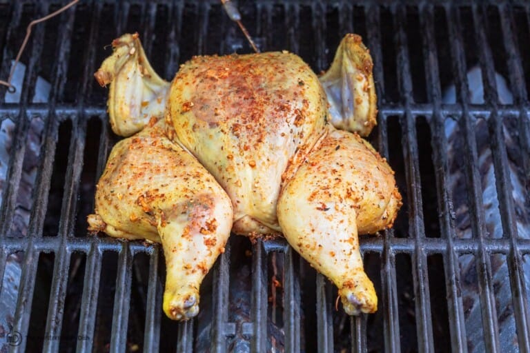 Juiciest Grilled Whole Chicken W Video The Mediterranean Dish