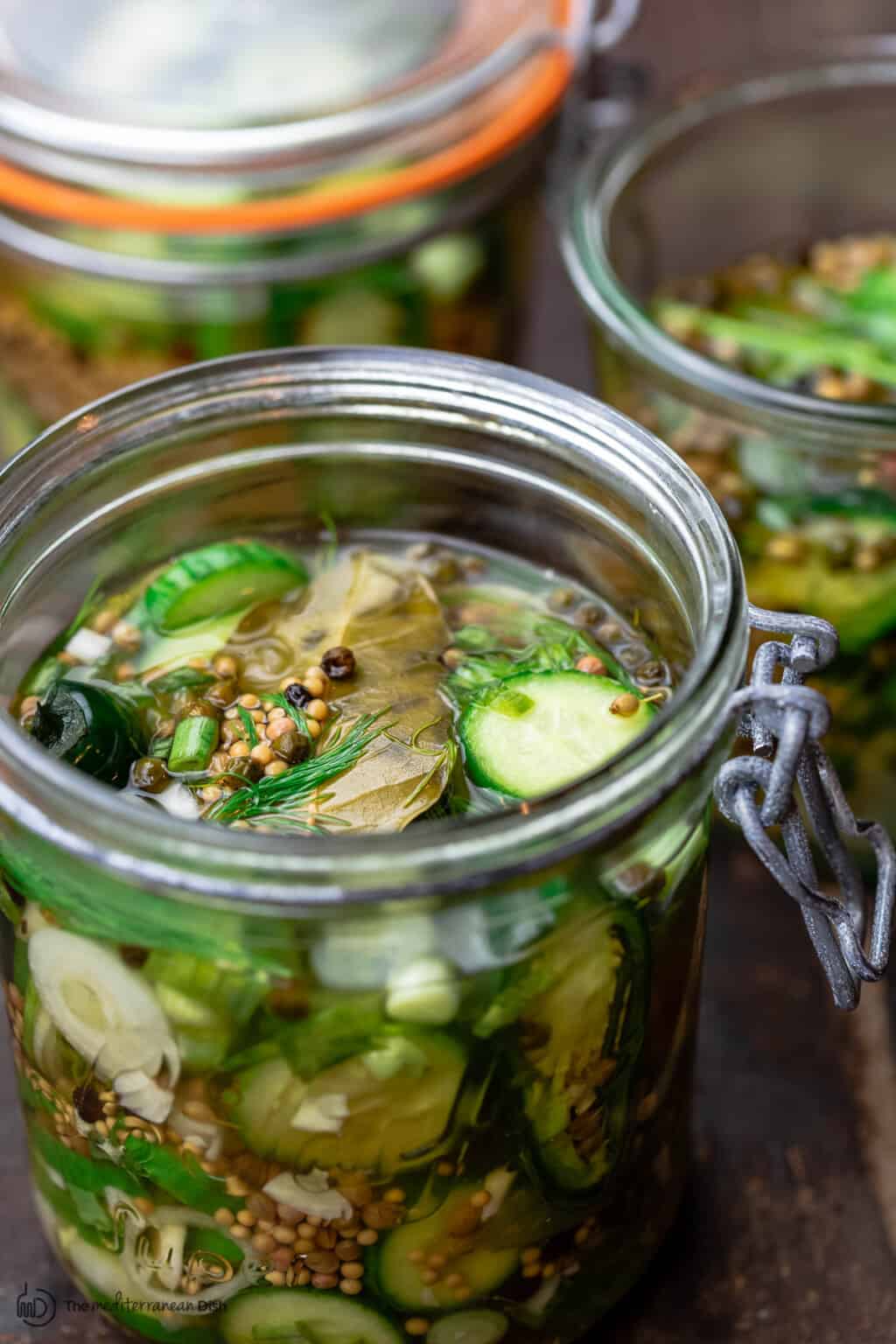 Quick Pickled Cucumber (How to Pickle Cucumbers) | The Mediterranean Dish