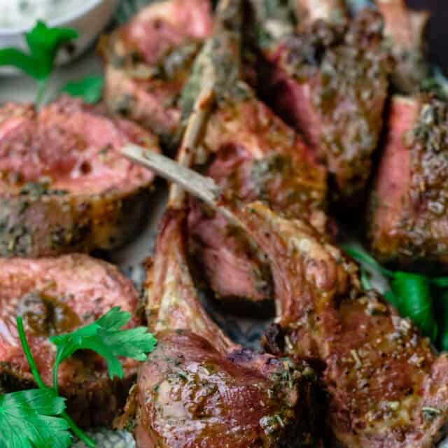 Mediterranean Garlic Herb Crusted Rack Of Lamb The Mediterranean Dish