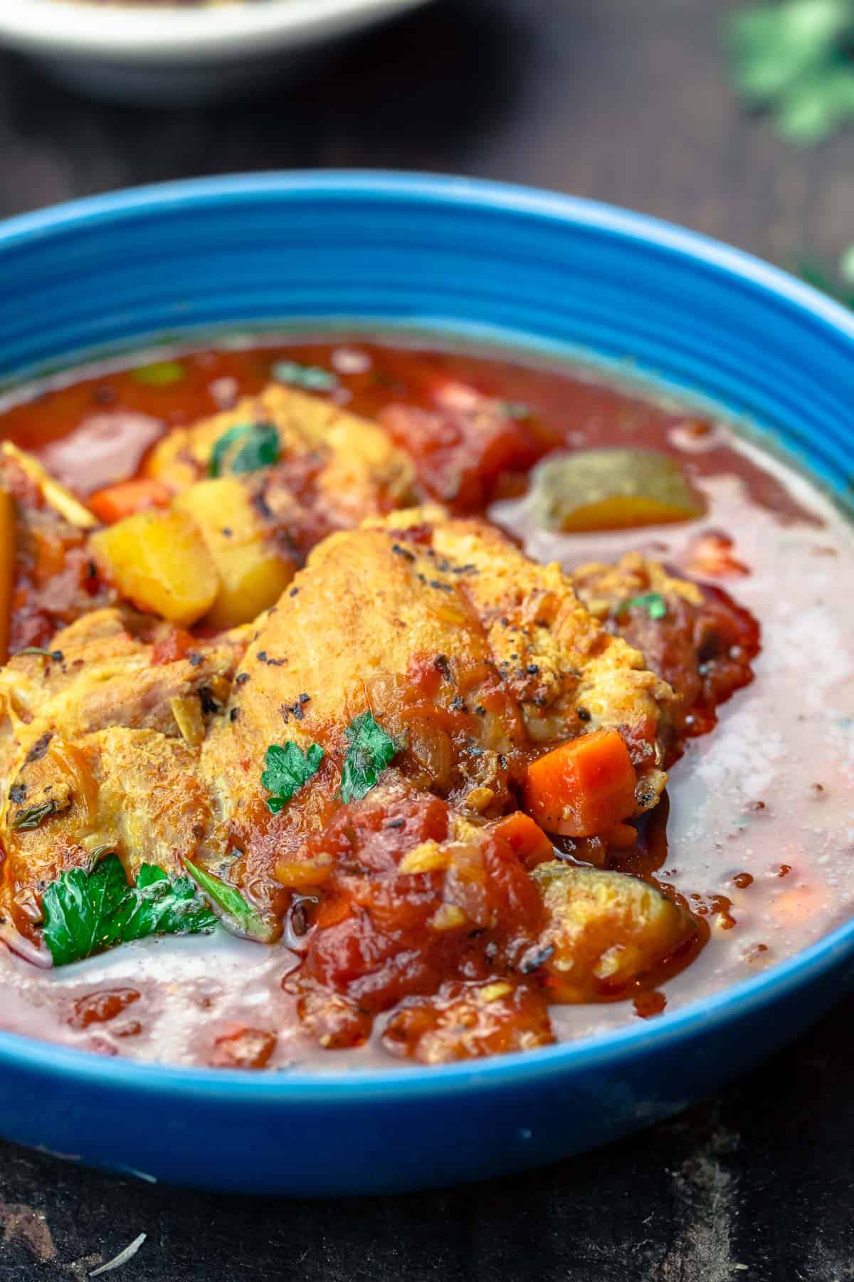 Easy Chicken Stew Recipe (Stove top & Crock Pot) | The Mediterranean Dish