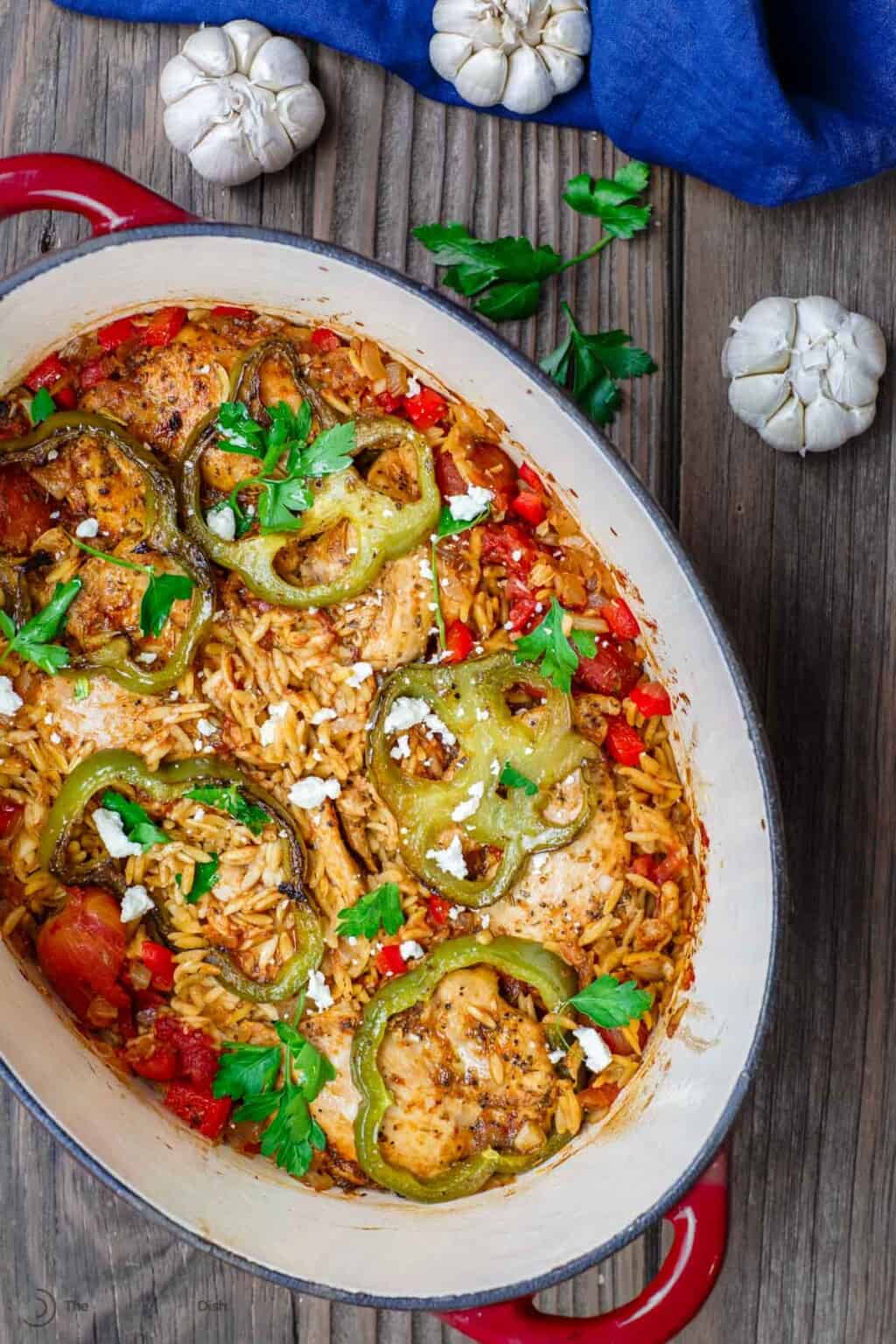 Easy Greek Style Chicken Orzo One Pot The Mediterranean Dish   Greek Chicken Orzo Recipe 1 1024x1536 