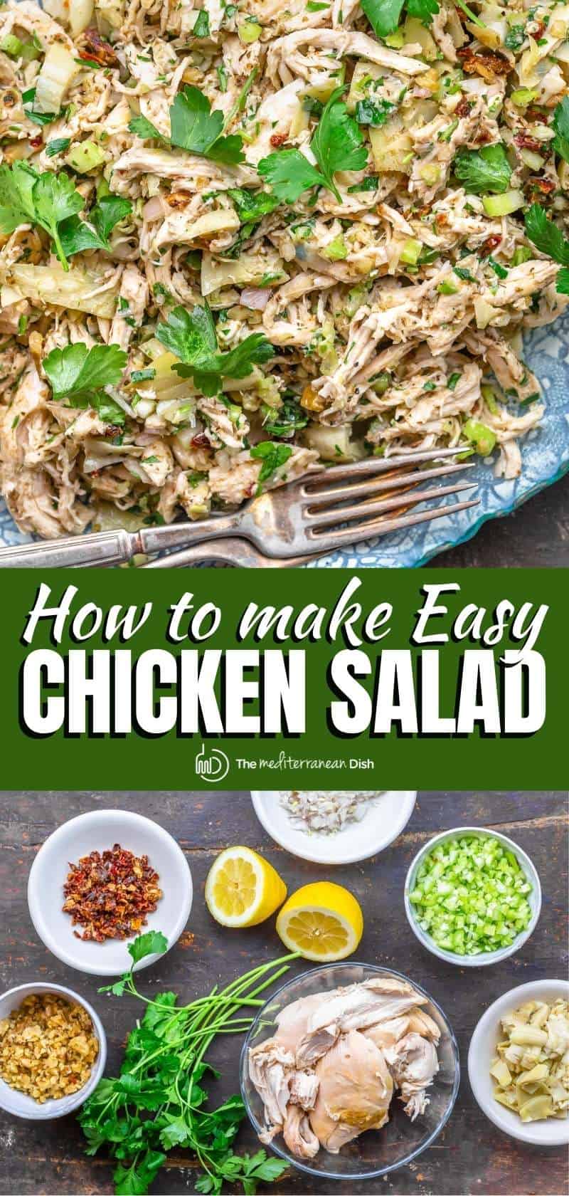 10-Min Healthy Mediterranean Chicken Salad (No Mayo) | The ...