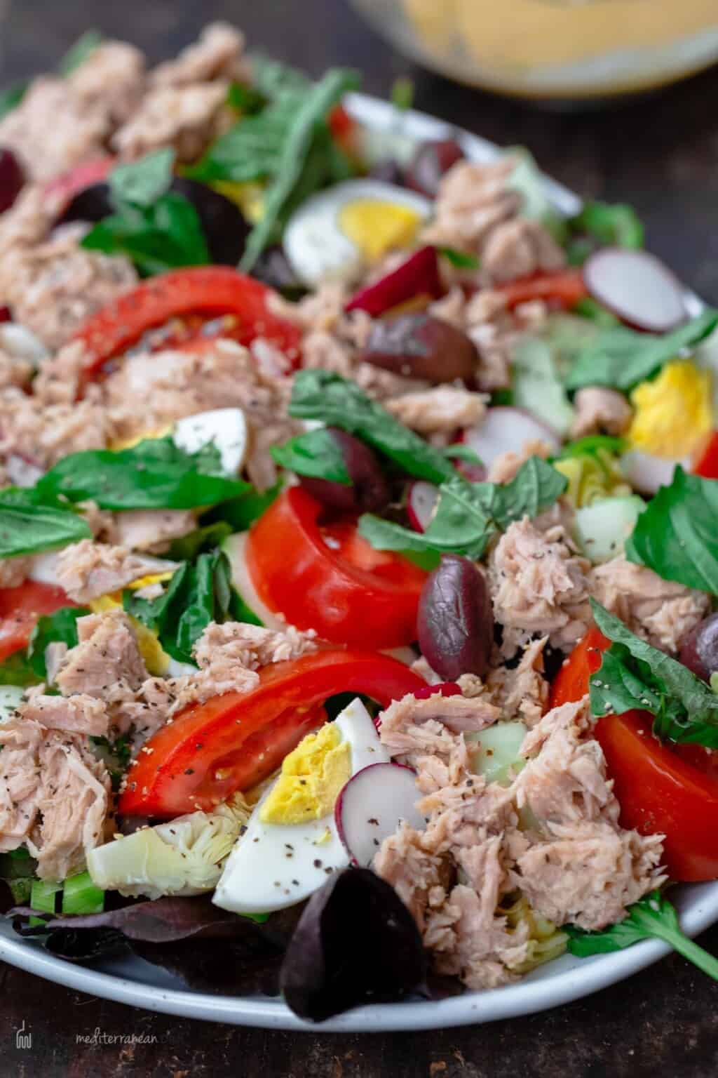 Easy Nicoise Tuna Salad with Vinaigrette| The Mediterranean Dish